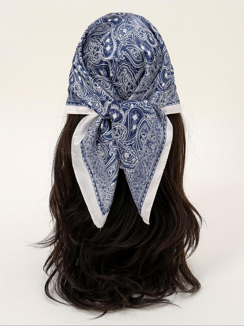 Women'S Floral & Paisley Print Scarf, Boho Style Printed Bandana for Daily Wear, Trendy All-Match & Exquisite Bandana for Birthday Gift, Elegant Hair Accessories