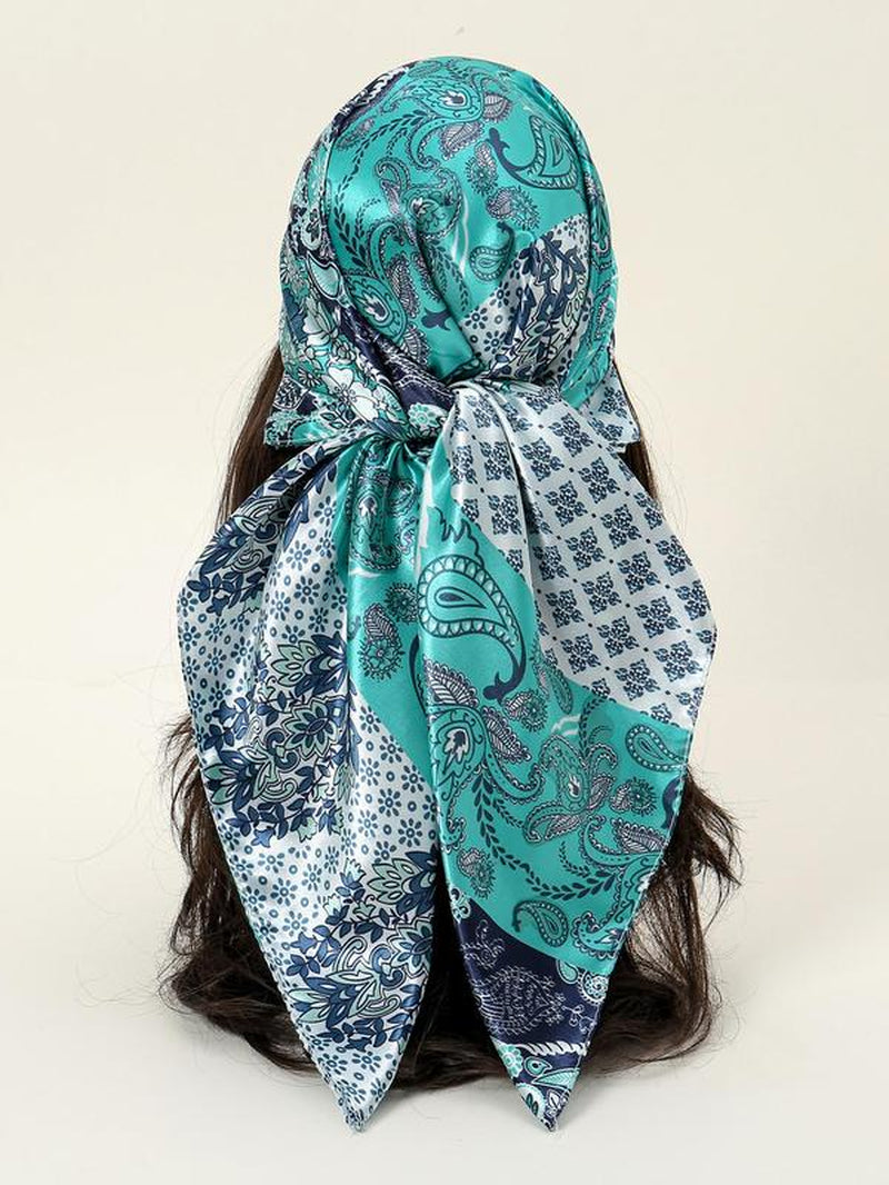 Women'S Floral & Paisley Print Scarf, Boho Style Printed Bandana for Daily Wear, Trendy All-Match & Exquisite Bandana for Birthday Gift, Elegant Hair Accessories