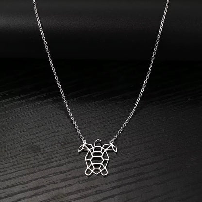 Stainless Steel Necklaces Cute Tortoise Animal Pendant Choker Chain Fashion Necklace for Women Jewelry Party Girls Friends Gifts