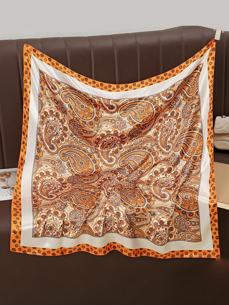 Women'S Floral & Paisley Print Scarf, Boho Style Printed Bandana for Daily Wear, Trendy All-Match & Exquisite Bandana for Birthday Gift, Elegant Hair Accessories